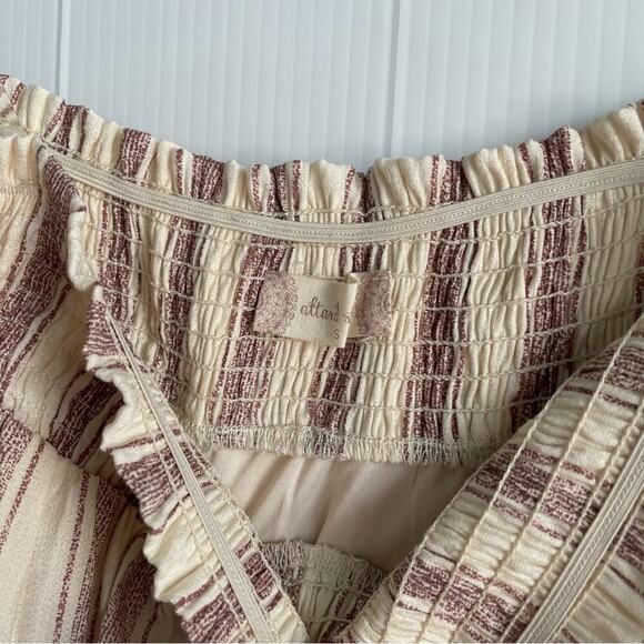 🆕 Altar’d State off the shoulder boho long sleeve dress striped size small NWT - Picture 3 of 11